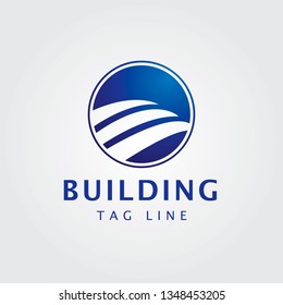 Abstract Blue Business Logo Template Design