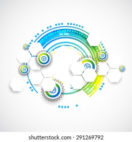 Abstract blue business science or technology background