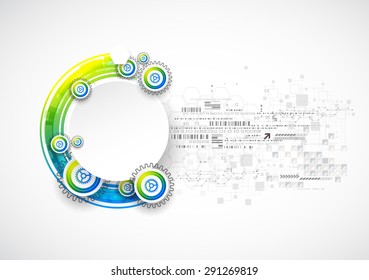Abstract blue business science or technology background