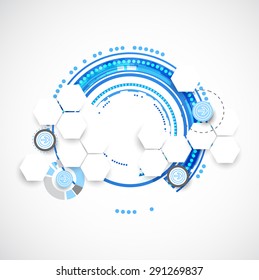 Abstract blue business science or technology background