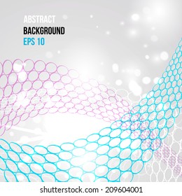 abstract blue business technology colorful wave vector background