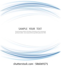 abstract blue business technology wave vector background