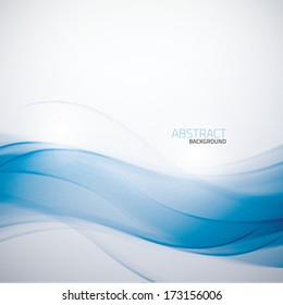 Abstract blue business wave background template vector