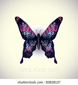 Abstract Blue Butterfly
