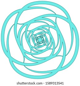 Abstract blue celtic pattern, optical illusion.