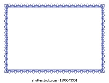 Abstract Blue Certificate of Appreciation Border Ready add Text