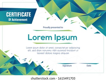 abstract blue certificate design for many types business purpose and company