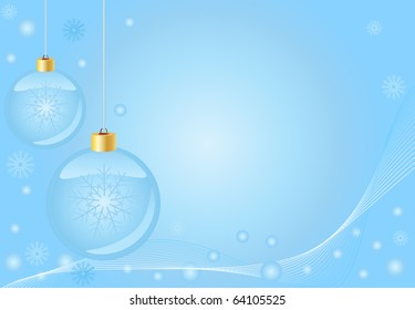 Abstract blue christmas  background, with room for text