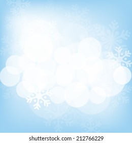 Abstract blue christmas background with snowflakes