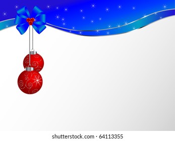 Abstract blue christmas background - vector illustration
