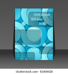 Abstract blue circle background flyer design