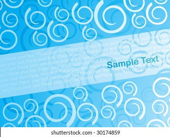 abstrakter blauer Hintergrund mit Beispieltext