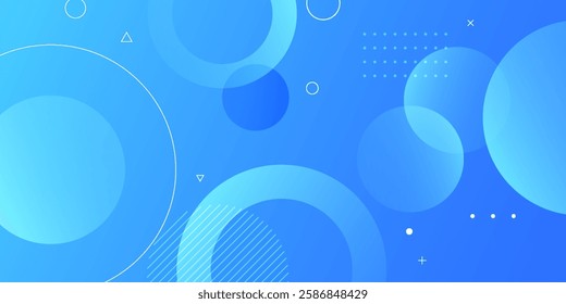 Abstract blue circle background with a smooth blue gradient. Features geometric patterns, ideal for modern designs, digital projects, banners, and creative visual presentations.