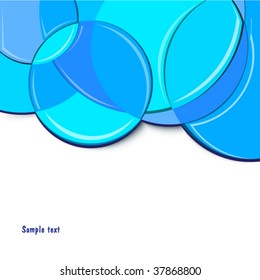 Abstract blue circle background template