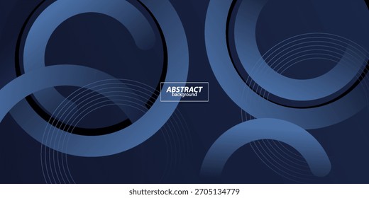 Abstract blue circle background. Trendy shape element pattern background. Simple line concept. eps10
