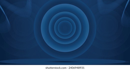 Abstract blue circle background. Vector illustration design for presentation, banner, cover, web, flyer,