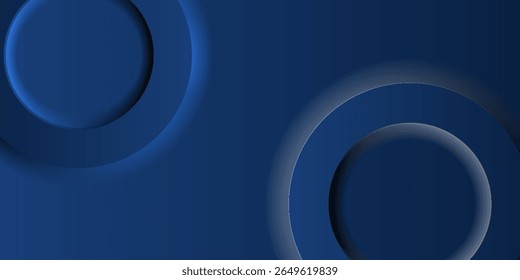 Abstract blue circle background. Vector illustration design for presentation, banner, cover, web, flyer, card, poster, wallpaper, texture.
