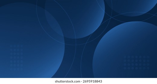 Fundo do círculo azul abstrato. Design de ilustração vetorial para apresentação, banner, capa, web, folheto, cartão, cartaz, papel de parede, textura, slide e cartão de visita