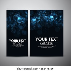 Abstract blue Circle bokeh. Graphic resources design template or roll up. 