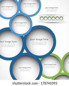 Abstract blue circle brochure design