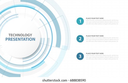 Abstract Blue Circle digital technology background, futuristic structure elements background design