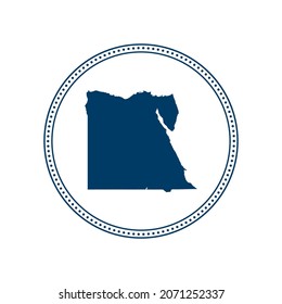 Resumen de círculo azul punto estampado vector mapa de Egipto