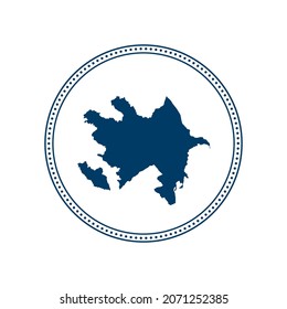Resumen del mapa del vector del estampado de punto en círculo azul de Azerbaiyán