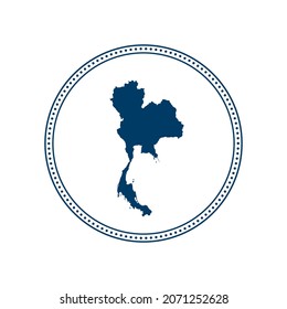 Abstrakter blauer Kreis Punkt-Vektorplan Thailands
