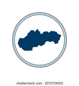 Resumen del mapa del vector del estampado del punto de círculo azul de Eslovaquia