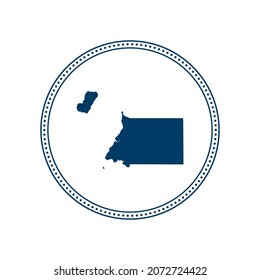 Resumen del mapa del vector del estampado del círculo azul de Guinea Ecuatorial