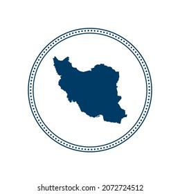 Abstrakter blauer Kreis Punkt-Vektorplan des Iran