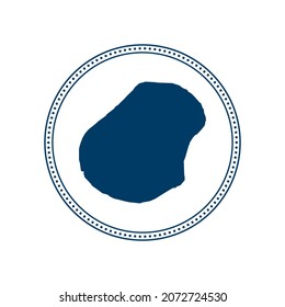 Resumen del mapa del vector del estampado del punto de círculo azul de Nauru