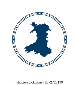 Resumen del mapa del vector del estampado del punto de círculo azul de Gales