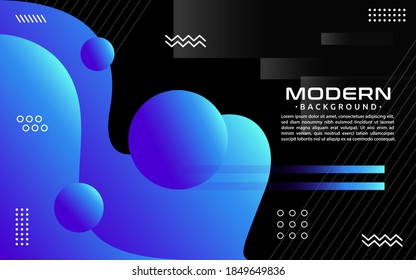 Resumen de diseño de fondo líquido dinámico de círculo azul.