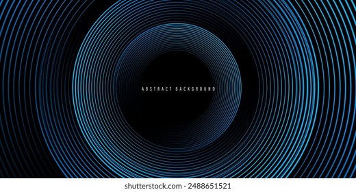 Abstract blue circle geometric lines overlap with blank space design modern luxury futuristic background vector illustration.