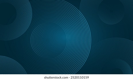 Abstract blue circle geometric on dark background.Modern design blue line shiny.Futuristic concept for banner, poster, flyer, website, header.