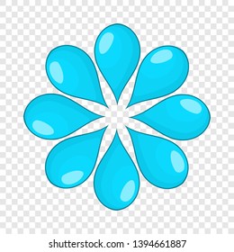 Abstract blue circle icon. Cartoon illustration of abstract blue circle vector icon for web design