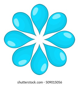 Abstract blue circle icon. Cartoon illustration of abstract blue circle vector icon for web design