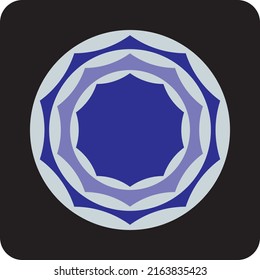 Abstract blue circle, illustration, vector on a white background.