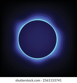 abstract blue circle light effect background.For business, science, technology design.