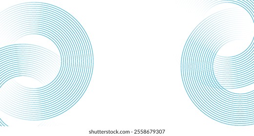 Abstract blue circle lines on white background. Geometric stripe line art design. Modern gradient lines pattern. vector illustration eps10