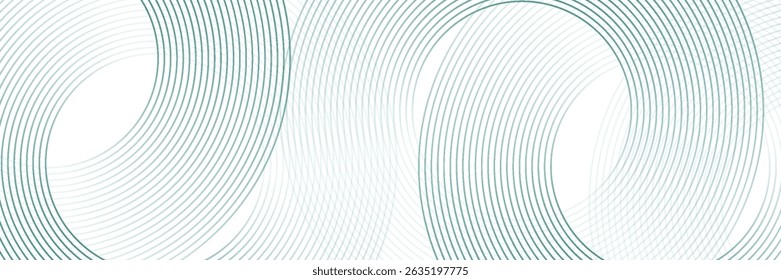 Abstract blue circle lines on white background. Geometric stripe line art design. Modern gradient lines pattern. Futuristic technology concept. Suit for website, banner, presentation, brochure, cover
