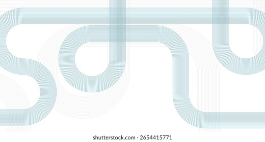 Abstract blue circle lines on white background. Geometric stripe line art design. Modern gradient lines pattern. Futuristic technology concept. Suit for website, banner, presentation, brochure. modern