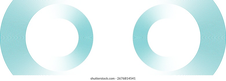 Abstract blue circle lines on white background. Geometric stripe line art design. Modern gradient lines pattern. Futuristic technology concept. vector modern,illustrator eps10