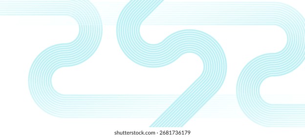 Abstract blue circle lines on white background. Geometric stripe line art design. Modern gradient lines pattern. modern trendy design,simple design.