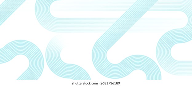 Abstractas líneas circulares azules sobre fondo blanco. Diseño geométrico del arte de la línea de la raya. Patrón moderno de líneas degradadas. Concepto de tecnología futurista. eps10, Sitio web, cartel