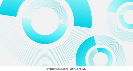 Abstractas líneas circulares azules sobre fondo blanco. Diseño geométrico del arte de la línea de la raya. Patrón moderno de líneas degradadas. Concepto de tecnología futurista. eps 10