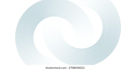 Abstractas líneas circulares azules sobre fondo blanco. Diseño geométrico del arte de la línea de la raya. Patrón moderno de líneas degradadas. Concepto de tecnología futurista. Traje para el Sitio web, Anuncio, presentación, folleto, cubierta