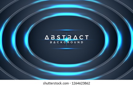 Abstract blue circle metallic 3D vector background. text can be replaced with your text. EPS10 Vector