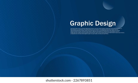 abstract blue circle overlap background, modern geometric and halftone backdrop